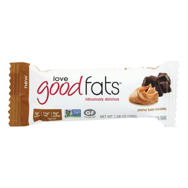 Love Good Fats - Bar Pb Chocolate - Case of 12 - 1.38 OZ