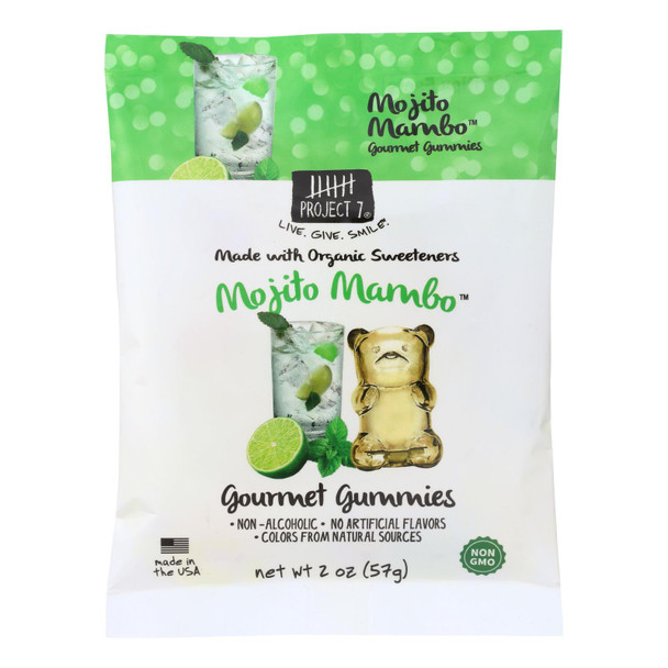 Project 7 Gourmet Gummies In Mojito Mambo Flavor  - Case of 8 - 2 OZ