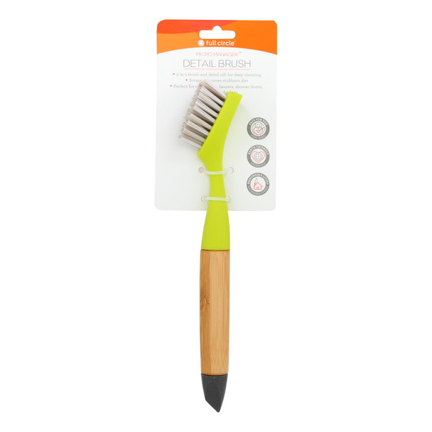 Full Circle Home - Detail Brush Micro M Green - Case of 6 - 1 CT