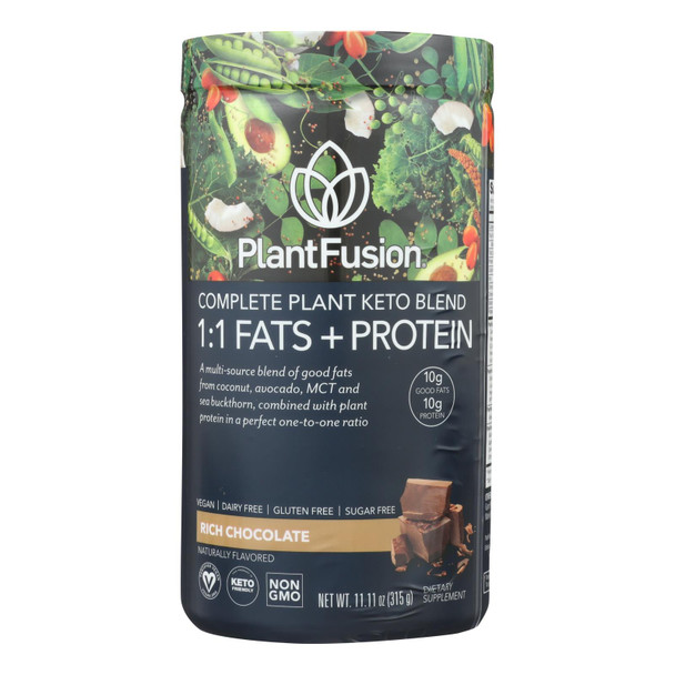 Plantfusion - Protein Powder 1:1 Fats Chocolate - 1 Each - 11.11 OZ