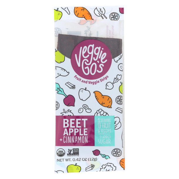 Beet Apple + Cinnamon Veggie-GoS Strips - Case of 20 - .42 OZ