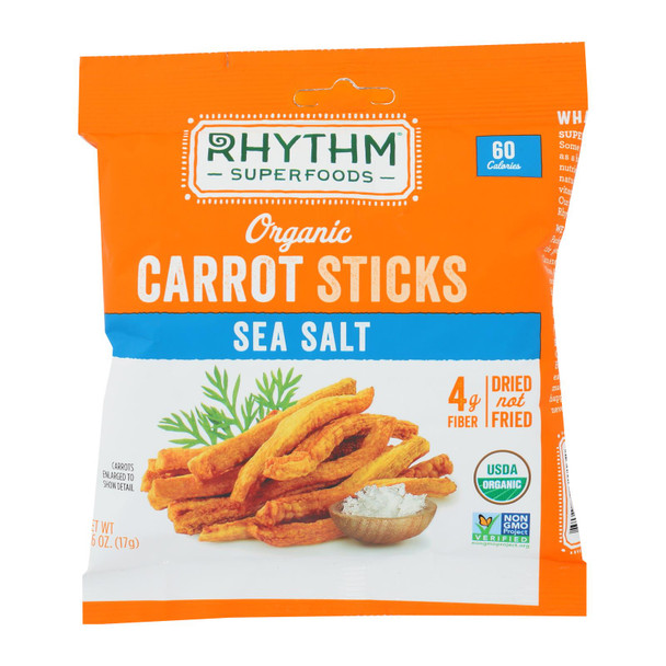 Rhythm Superfoods - Carrot Stks Sea Salt - Case of 8 - 0.6 OZ