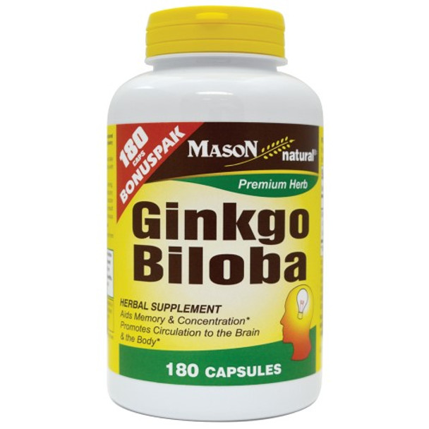 Mason Naturals - Ginko Biloba - 1 Each - 180 CAP