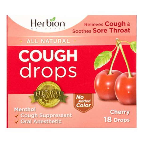 Herbion Naturals - Cough Drops Cherry - 1 Each - 18 CT