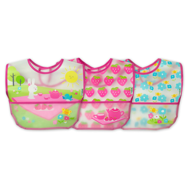 Green Sprouts - Bibs Wipe Off Pink 9-18mo - 1 Each - 3 CT