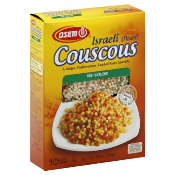 Osem - Couscous Pearl Tri Clr Bx - Case of 12 - 8.8 OZ