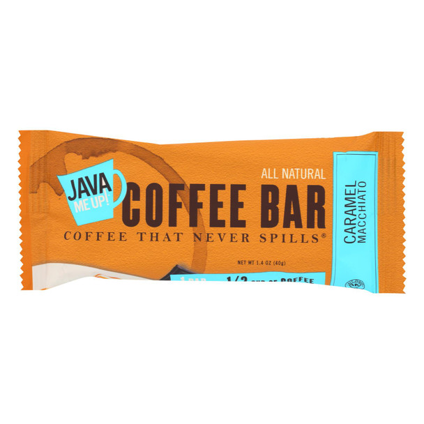 Java Me Up! Caramel Macchiato Coffee Bar  - Case of 12 - 1.4 OZ