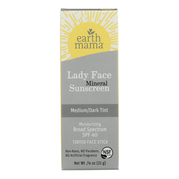 Earth Mama - Snscrn Medium Dark Spf40 - 1 Each - 0.74 OZ