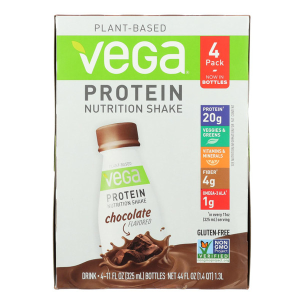 Vega Protein Nutrition Shake, Chocolate - Case of 3 - 4/11 FZ