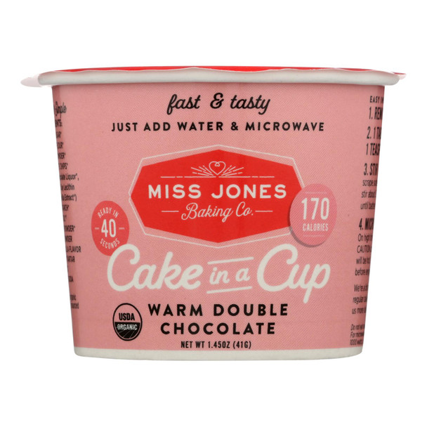 Miss Jones Baking Co. Fast & Tasty Cake In A Cup - Case of 8 - 41 GRM