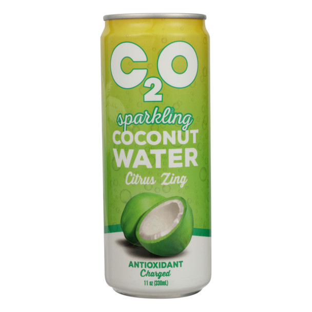 C2o Pure Coconut Water - Coconut Water Spk Citrus Zing - Case of 12 - 10.8 FZ