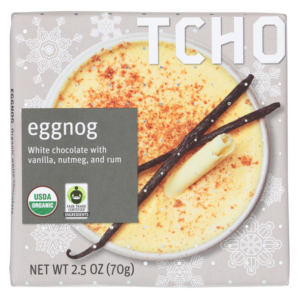 Tcho Chocolate - Bar Wht Chocolate  Egg Nog - Case of 12 - 2.5 OZ