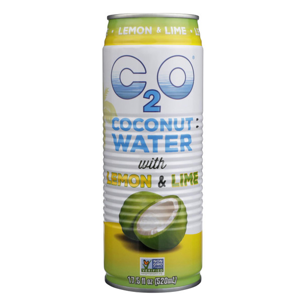 C2o Pure Coconut Water - Coconut Water Lime - Case of 12 - 17.5 OZ
