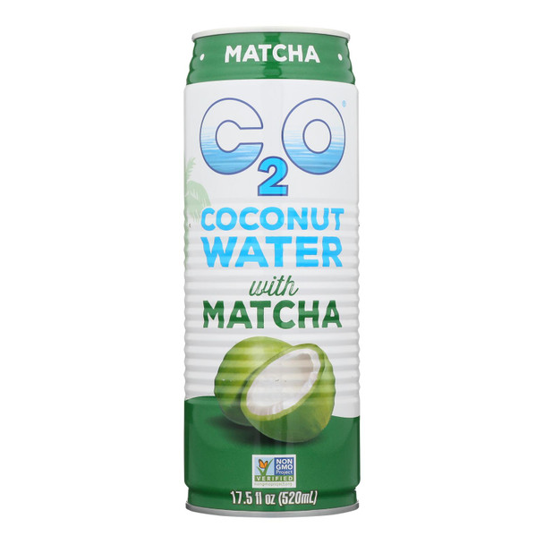 C2o Pure Coconut Water - Coconut Water Matcha - Case of 12 - 17.5 OZ