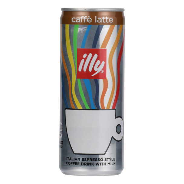Illy Caffe Coffee - Coffee Drink Caffe Latte - Case of 12 - 8.45 FZ