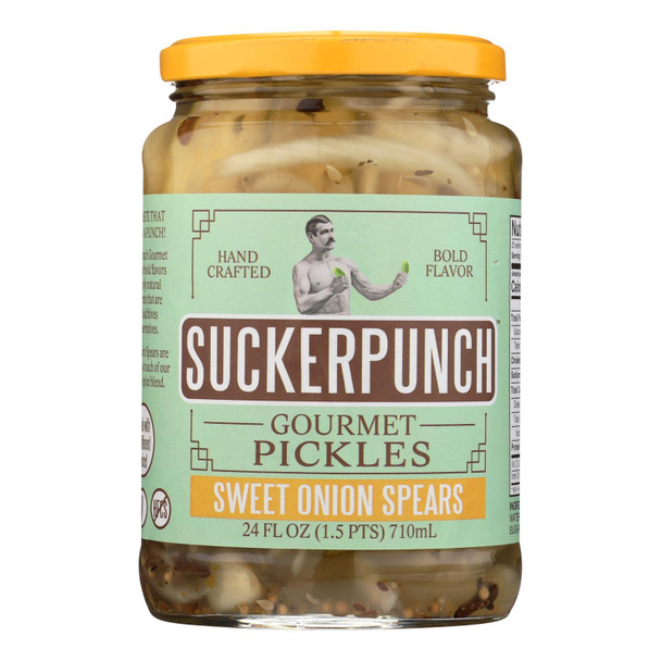 Suckerpunch Sweet Onion Spears Gourmet Pickles - Case of 6 - 24 FZ