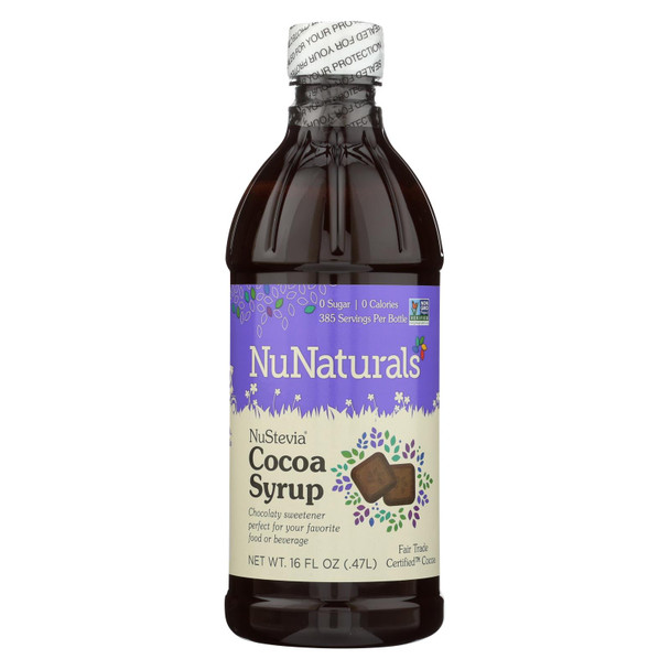 Nunaturals Premium Sweetener, Nustevia Cocoa Syrup - 1 Each - 16 OZ