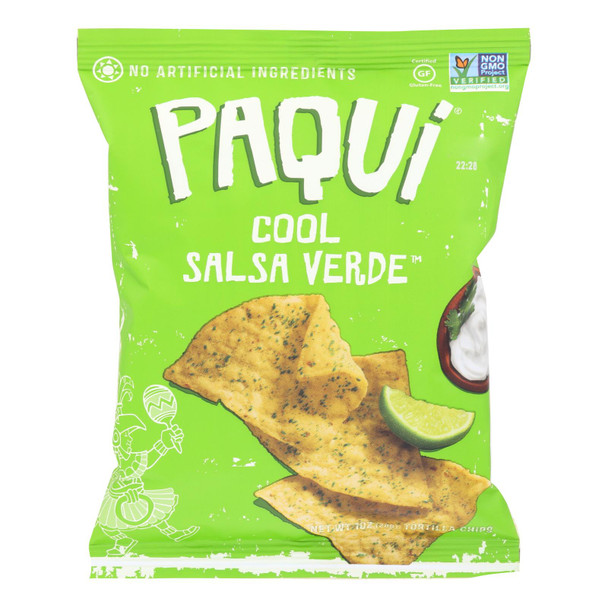 Paqui - Tort Chip Cool Salsa Verd - Case of 72 - 1 OZ