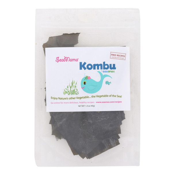 Seasnax - Sea Mama Kombu Seaweed - Case of 12 - 1.4 OZ