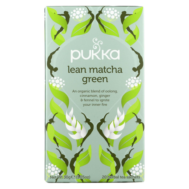 Pukka Herbal Teas - Tea Lean Matcha Green - Case of 6 - 20 BAG
