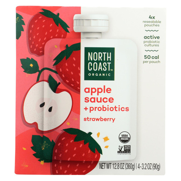 North Coast - Aplsce Probiotic Strawberry - Case of 6 - 4/3.2 OZ