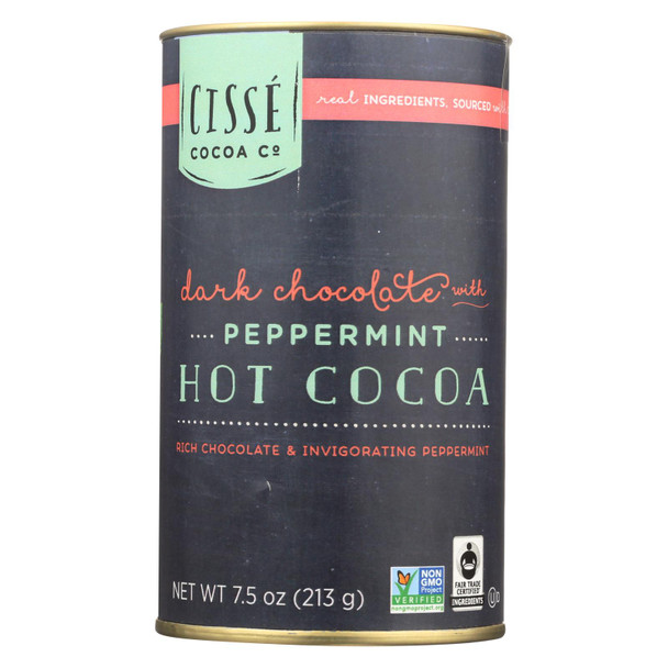 Cisse - Hot Chocolate  Dark Pprmnt Canist - Case of 4 - 7.5 OZ