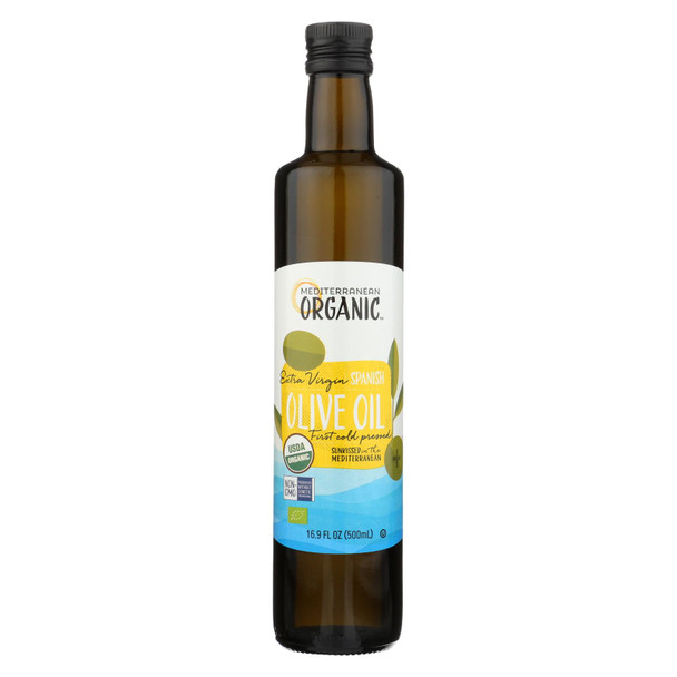 Mediterranean Organic Organic Extra Virgin Olive Oil - Case of 6 - 16.9 FZ