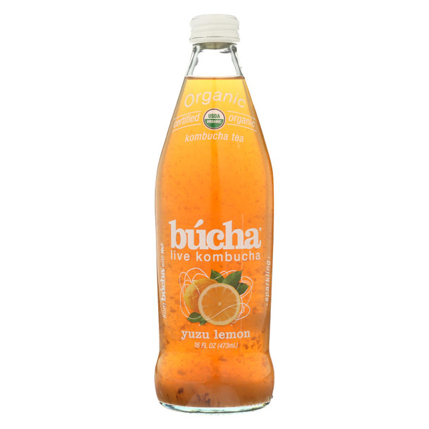 Bucha® Bucha, Sparkling Kombucha Tea, Yuzu Lemon - Case of 12 - 16 FZ