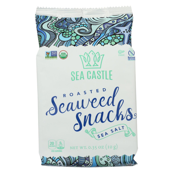 Sea Castle Roasted Seaweed Snacks - Case of 12 - .35 OZ