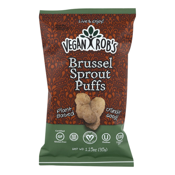 Vegan Rob's Brussel Sprout Puffs - Case of 24 - 1.25 OZ