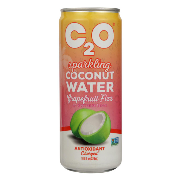 C2o Pure Coconut Water - Coconut Water Spk Grapefruit Fizz - Case of 12 - 10.8 FZ