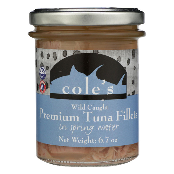 Cole's - Tuna Fillets Spring Water - Case of 6 - 6.70 OZ