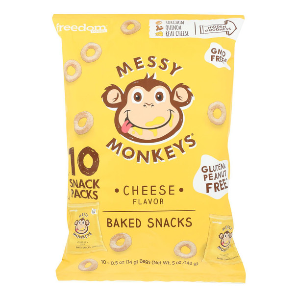 Freedom Foods - Messy Monkeys Cheese - Case of 8 - 10/.5 OZ