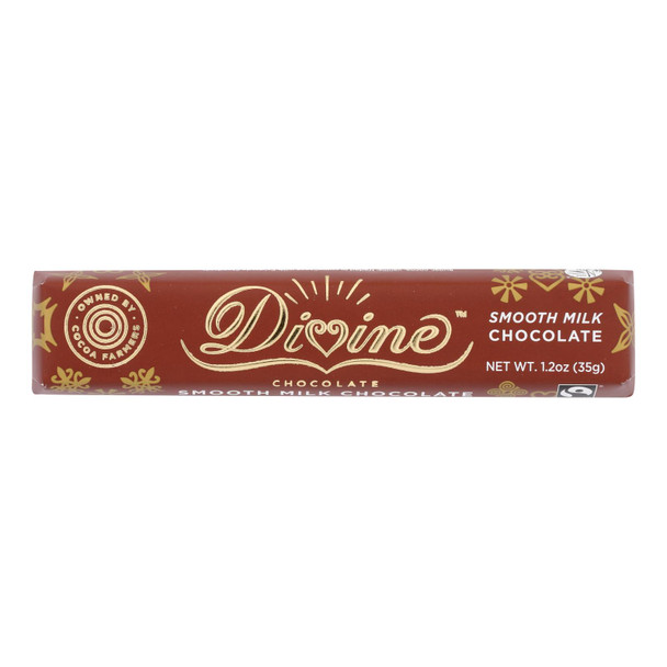 Divine - Snack Bar Milk Chocolate - Case of 18 - 1.2 OZ
