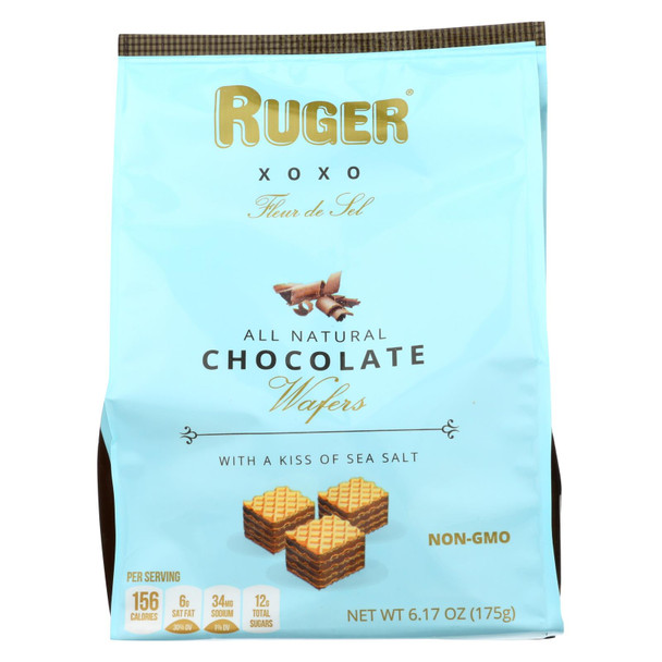 Ruger - Chocolate Wafer Salted Bite Size - Case of 6 - 6.17 OZ