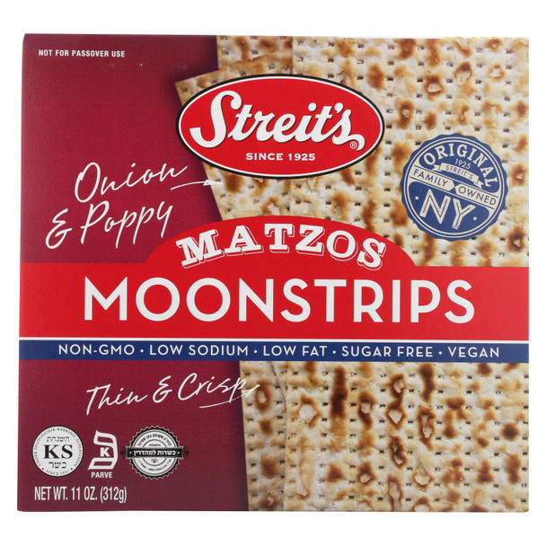 Streit's - Matzo Onion Moonstrip - Case of 12 - 11 OZ