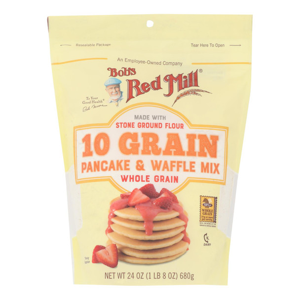 Bob's Red Mill - Pancake/waffle 10 Grain - Case of 4 - 24 OZ