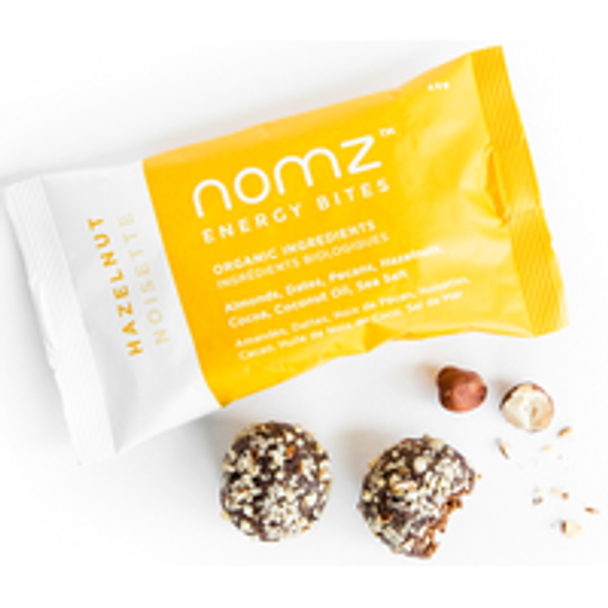 Nomz - Bites Energy Hazelnut - Case of 12 - 1.4 OZ
