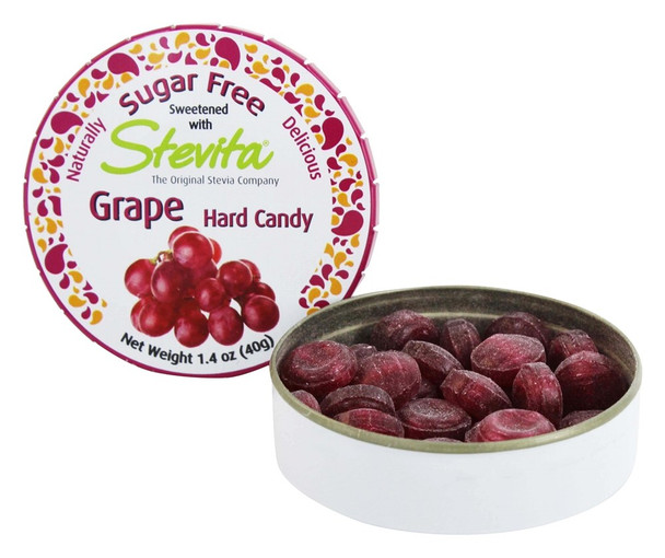 Stevita - Hard Candy Sugar Free Ntrl Grape - Case of 6 - 1.4 OZ