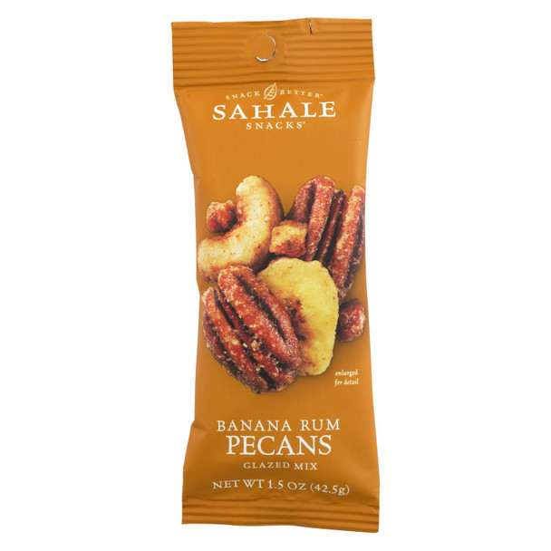 Sahale Snacks - Pecans Glzd Mix Ban Rum - Case of 9 - 1.5 OZ