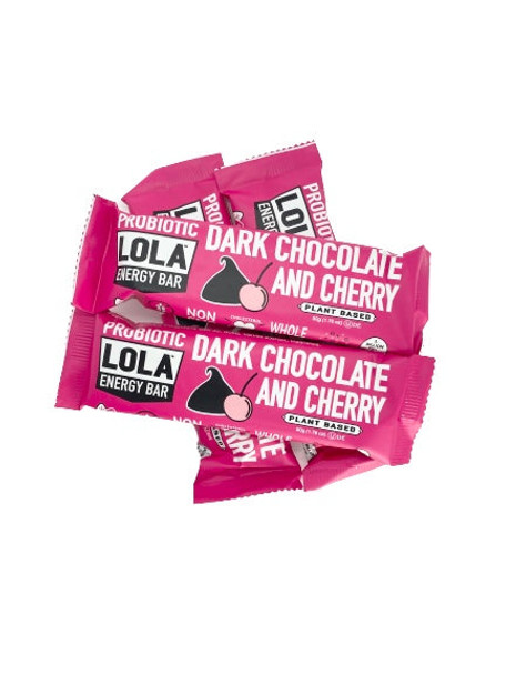 Lola Granola Bar - Bar Dark Chocolate Cherry Probiotic - Case of 12 - 1.76 OZ