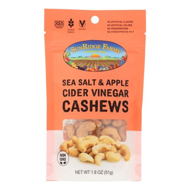 Sunridge Farms Cashews - Case of 8 - 1.8 OZ