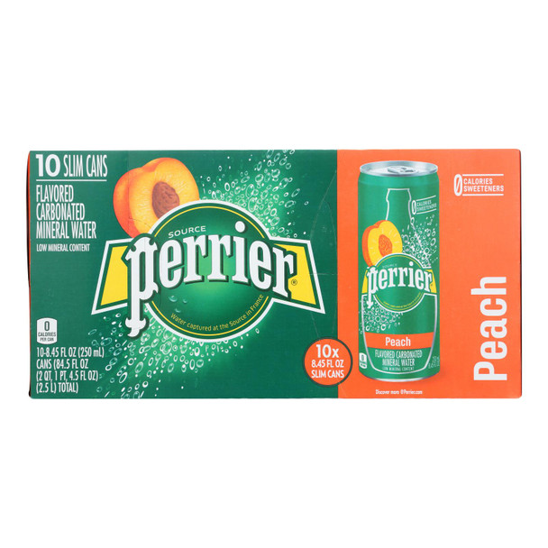 Perrier - Sparkling Water Mineral Peach - Case of 3 - 10/250ML