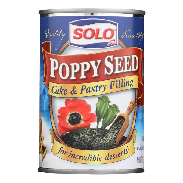 Solo Poppy Seed, Cake & Pastry Filling - Case of 6 - 12.5 OZ