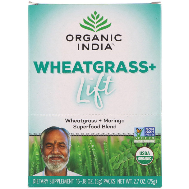 Organic India - Supp Wheatgrass Lift - 15 CT