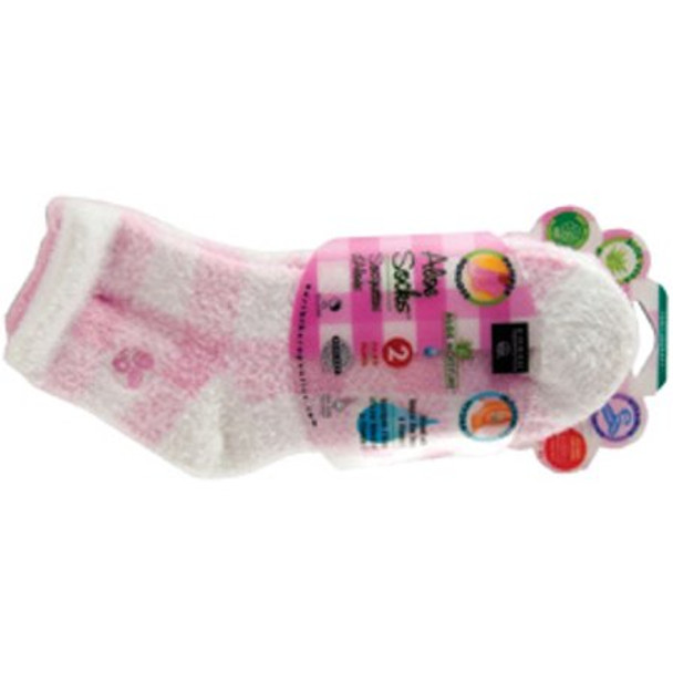 Earth Therapeutics - Socks Aloe Infused Pink - Case of 6 - 2 CT
