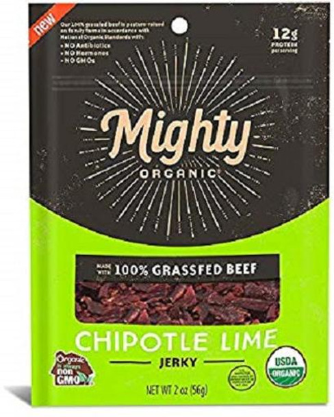 Mighty Organic - Beef Jrky Chptle Lime - Case of 8 - 2 OZ