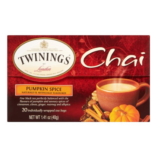 Twinings Tea - Tea Pumpkin Spice Chai - Case of 6 - 20 BAG