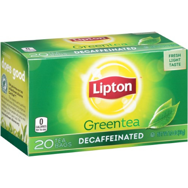 Lipton, Decaffeinated Green Tea - Case of 6 - 20 CT