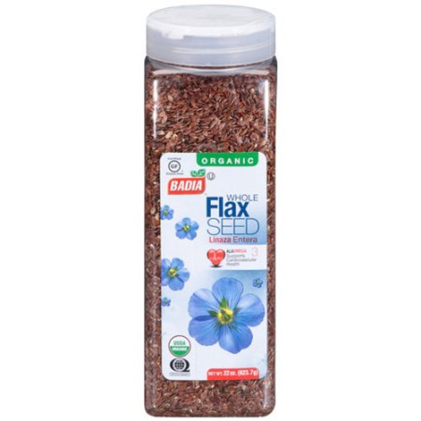 Badia Spices - Flax Seed Whole - Case of 4 - 22 OZ
